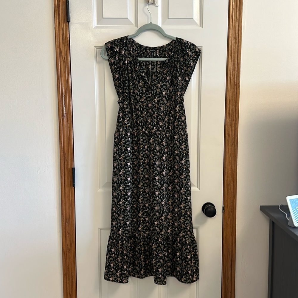 J Crew Mercantile floral midi dress